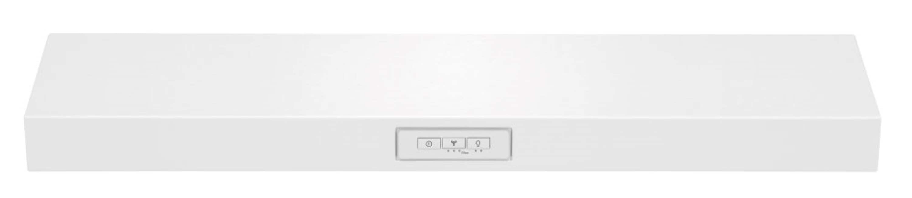 30 inch Convertible 220-CFM White Under Cabinet Range Hood with Charcoal Filter