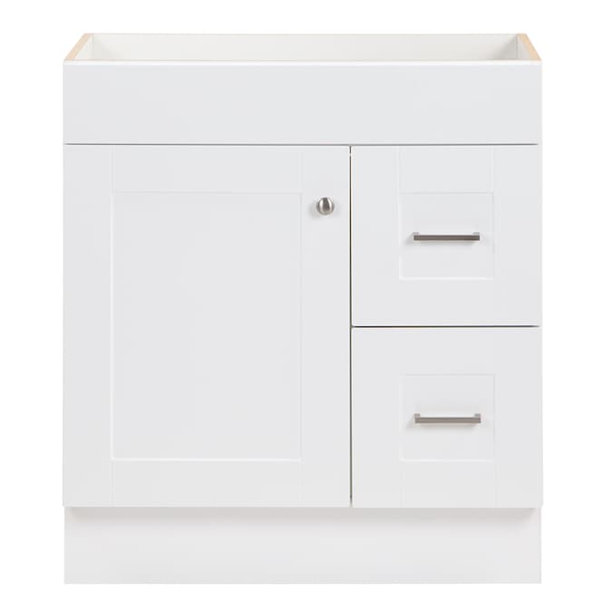 Project Source 30-in White Bathroom Vanity Base Cabinet without Top