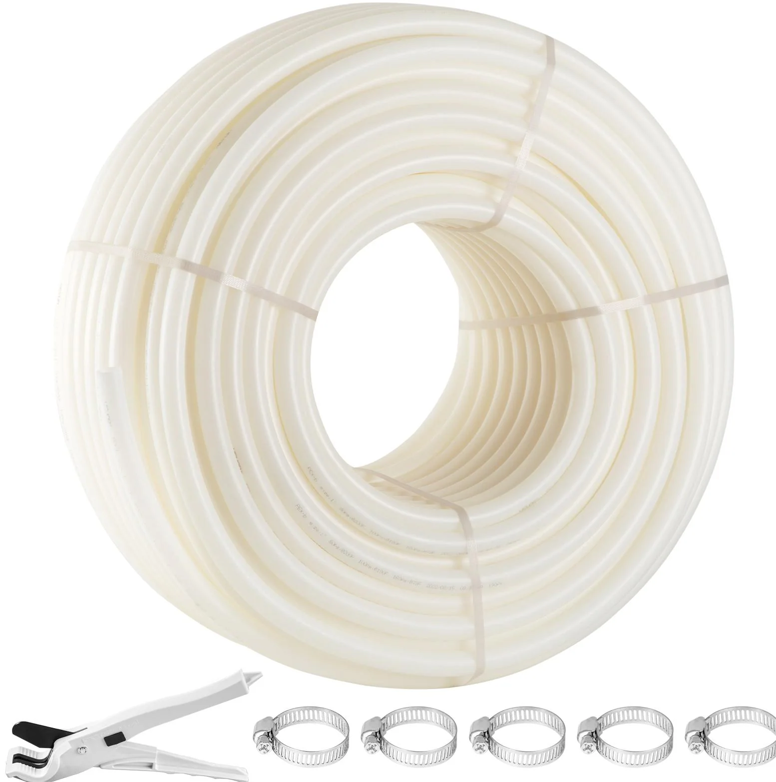 Pex Pipe, 1-in X 500 Ft Pex Tubing, Non Oxygen Barrier White Pex-b Pipe, Flexible Pex Water Line For Rv Sewer Hose, Plumbing, Radiant Heating