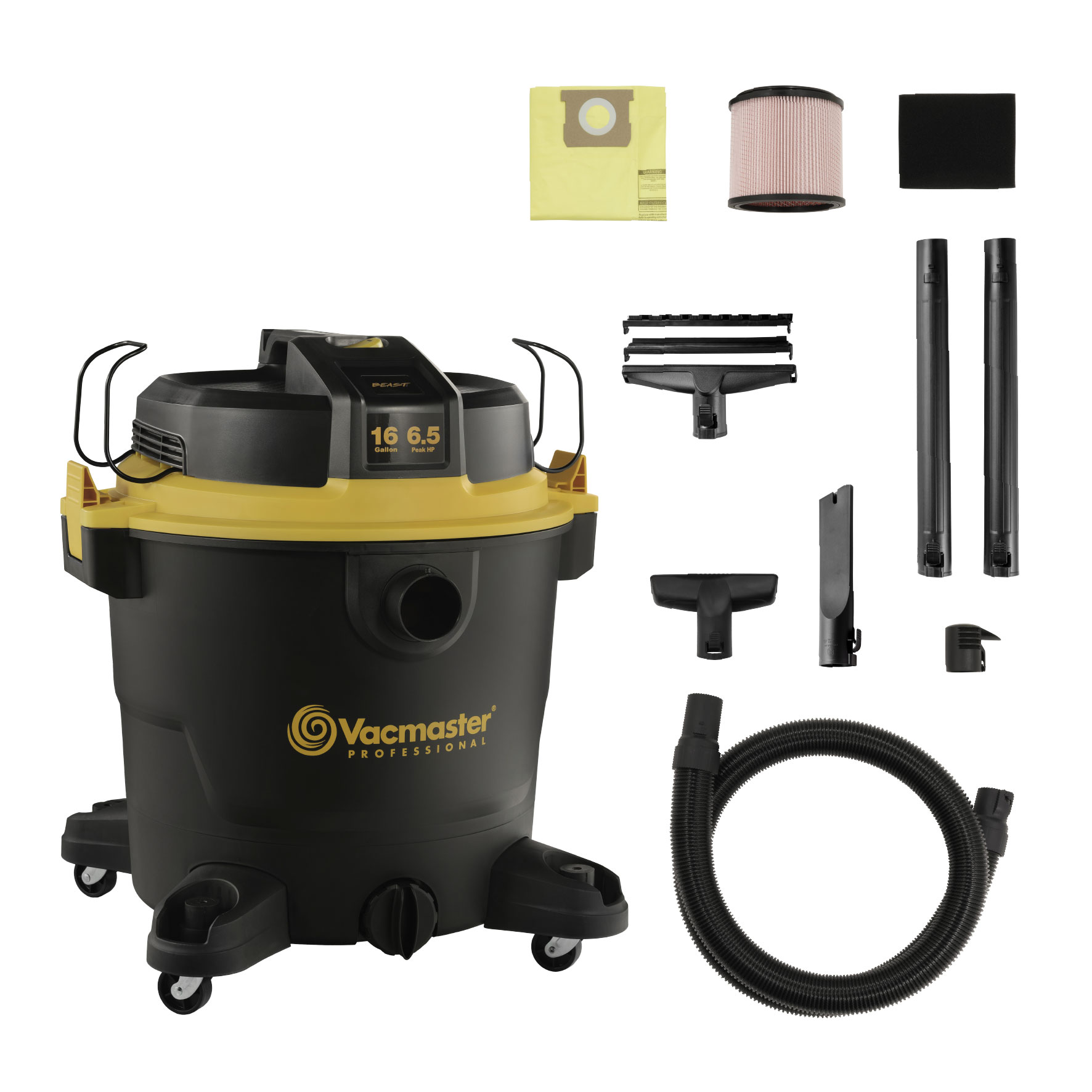16-Gallon 6.5 HP Corded Wet/Dry Shop Vacuum with Accessories Included - Image 8
