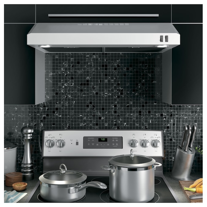 GE 30-in 270-CFM Ducted Stainless Steel Under Cabinet Range Hoods Undercabinet Mount - Image 4