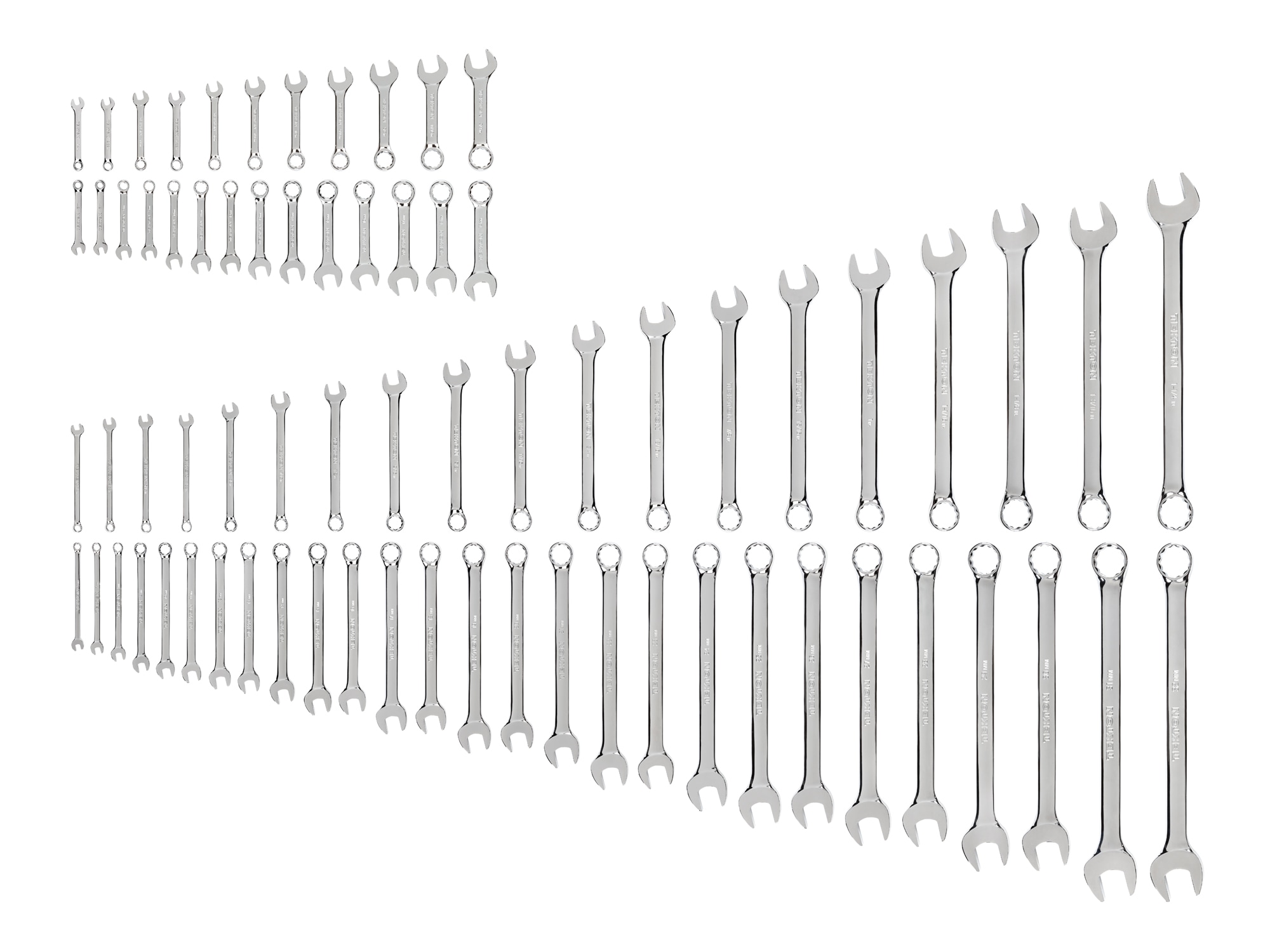 71 -Piece Set 12-point SAE and Metric Standard Combination Wrench (no case)