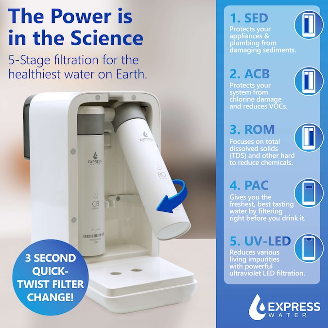 Express Water ROC001 5-stage Multi-method Reverse Osmosis Filtration System - Image 5
