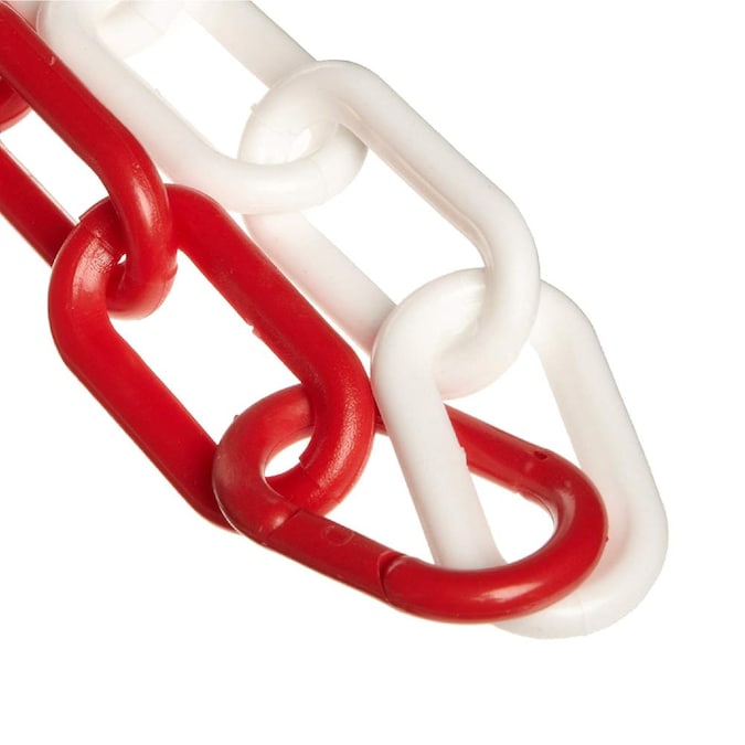 Mr. Chain 2 in (54Mm) X 100 Ft Alternating Red/White Heavy Duty Plastic Barrier Chain