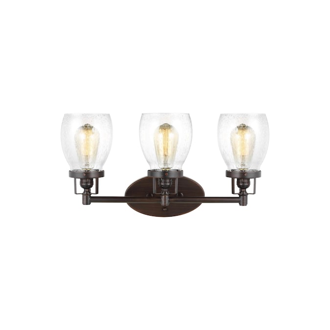 Generation Lighting Belton 21-in 3-Light Bronze Transitional Vanity Light