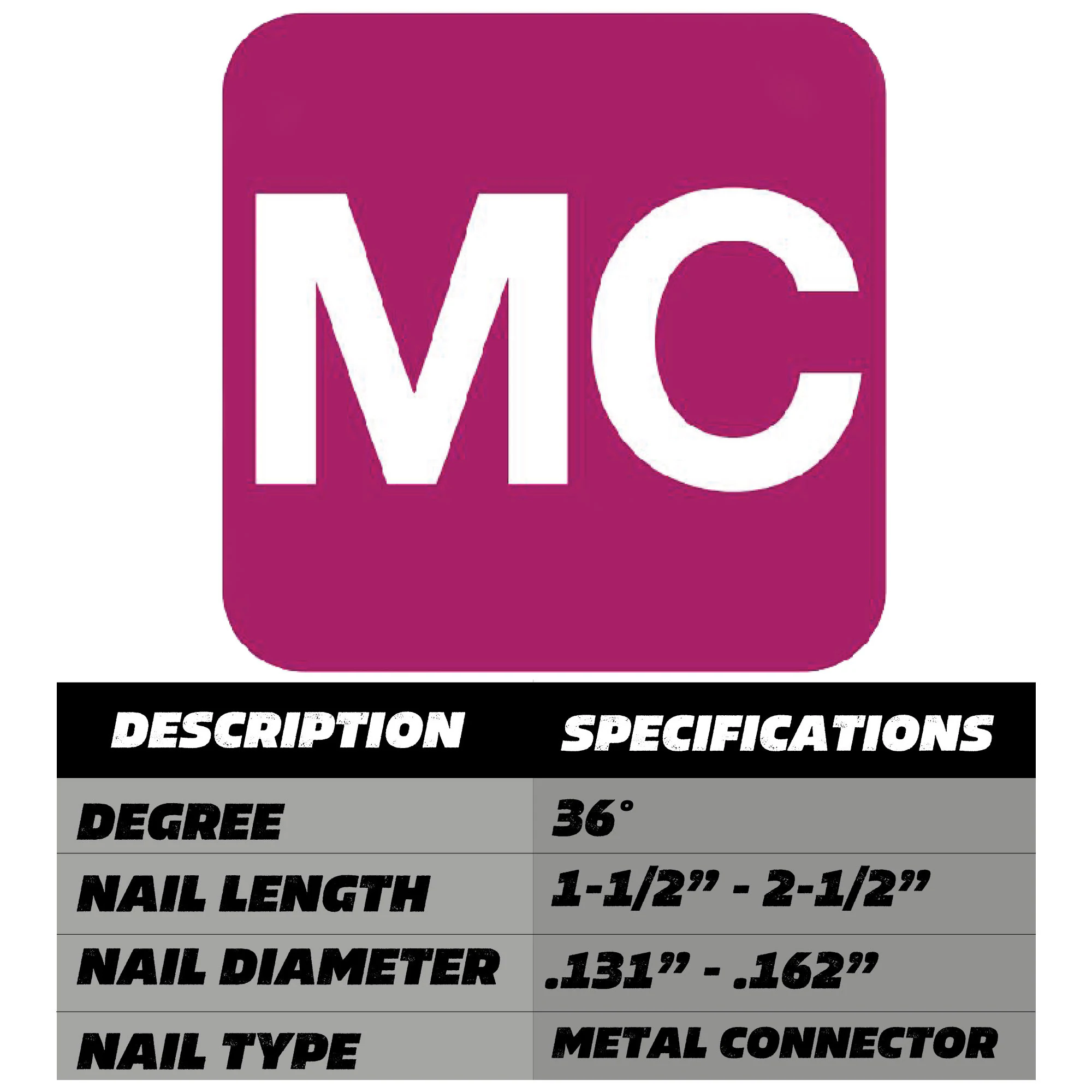 2-1/2-in Pneumatic Metal-connecting Nailer - Image 2