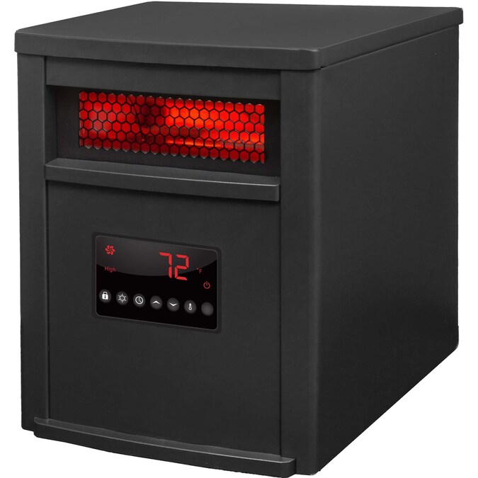 Lifesmart 15-in W Black Infrared Quartz Corner or Flat Wall Electric Fireplace