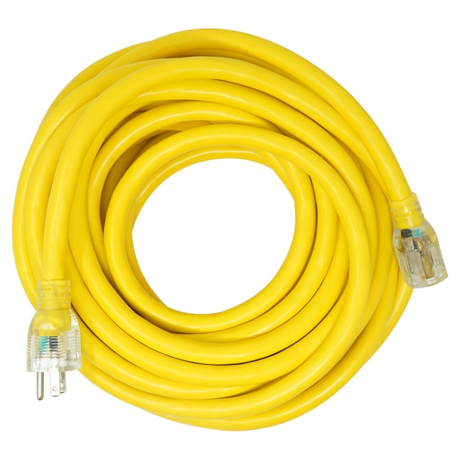 Southwire 50-ft 10/3 3 Prong Yellow Outdoor SJTW Super Heavy Duty Lighted Extension Cord
