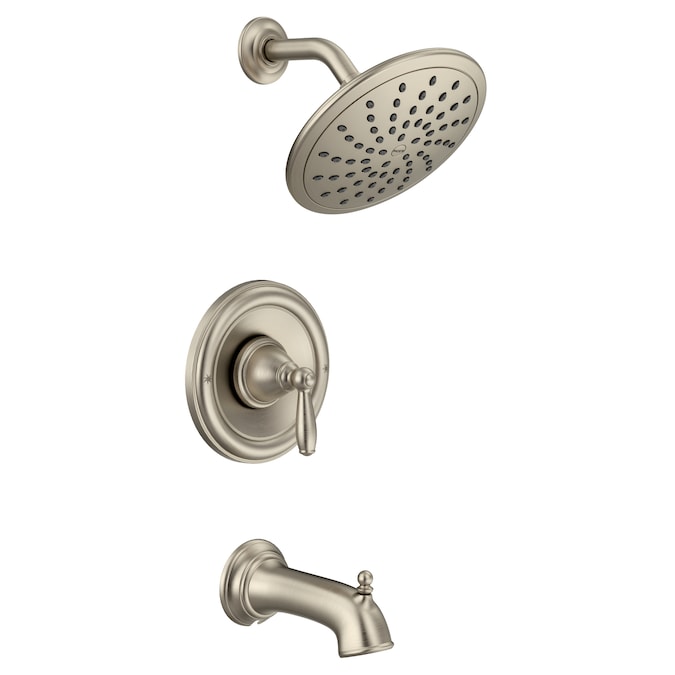 Moen Brantford Brushed Nickel 1-handle Single Function Round Bathtub and Shower Faucet