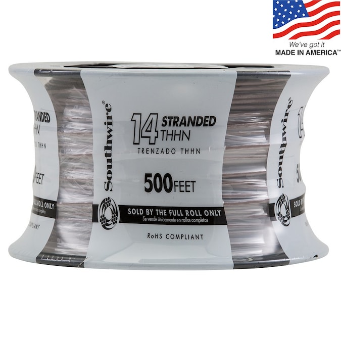 Southwire 500-ft 14-AWG Brown Stranded Copper Thhn Wire (By-the-roll)