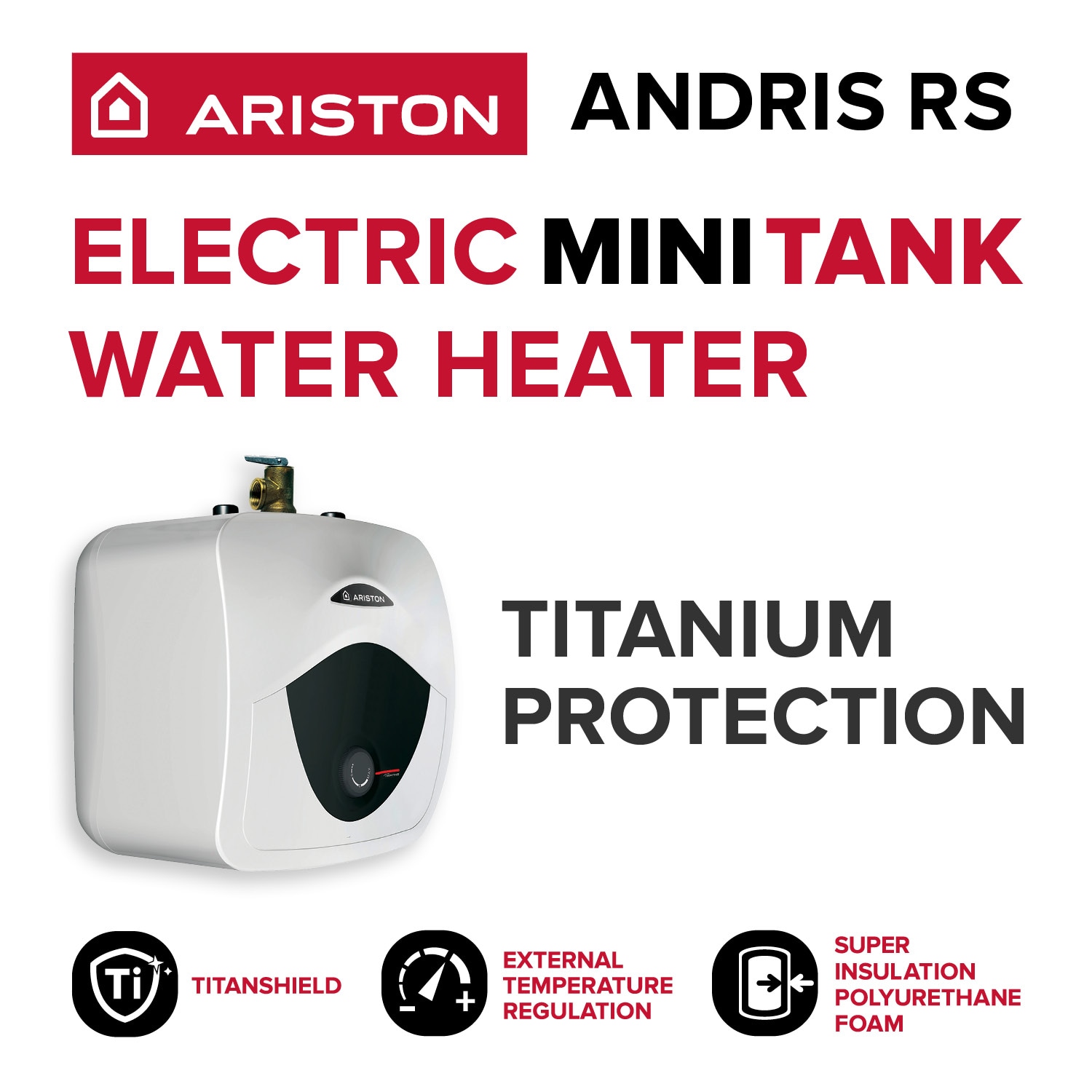 4-Gallon Electric Mini Tank Water Heater - Image 3