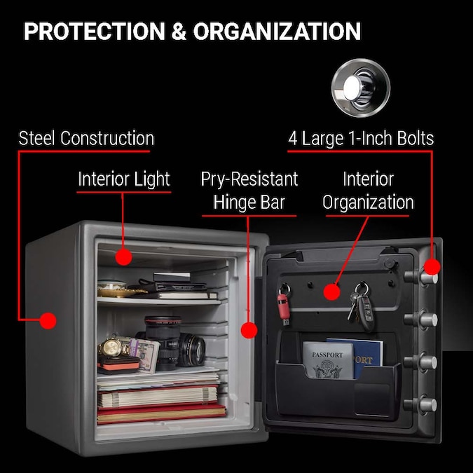 SentrySafe 1.2-cu ft Fireproof and Waterproof Home Safe with Electronic/Keypad Lock - Image 6