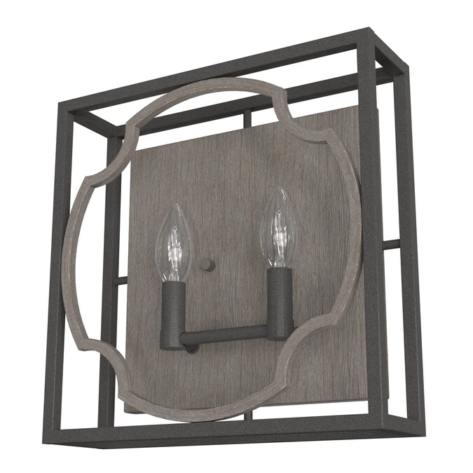 Hunter Stone Creek 13-in W 2-Light Matte Bronze Transitional LED Wall Sconce