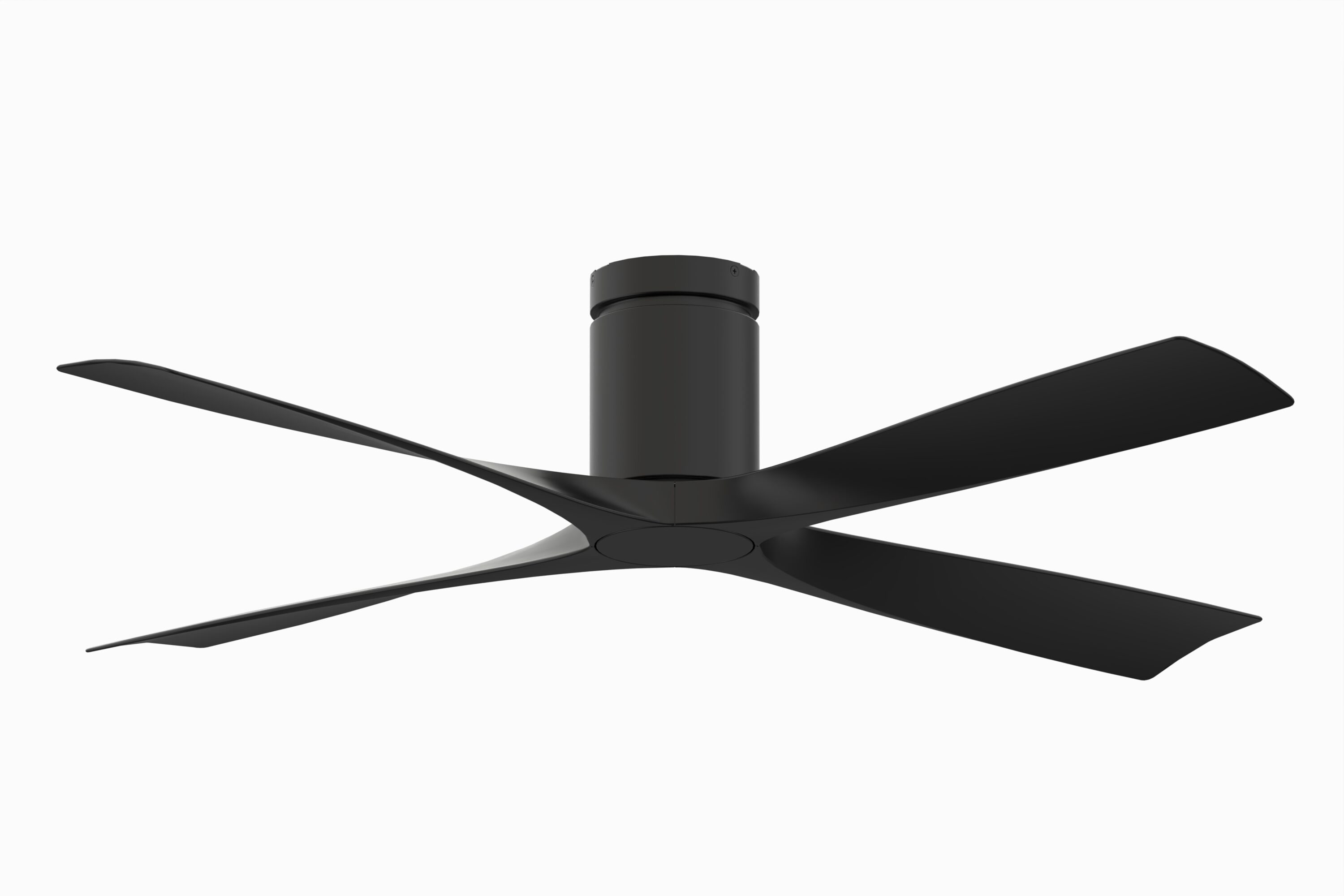 AireFlush 52-in Color-Changing Integrated LED Outdoor Flush Mount Black with Black Blades Ceiling Fan With Light - Remote Included ( 4 -Blade ) - Image 4