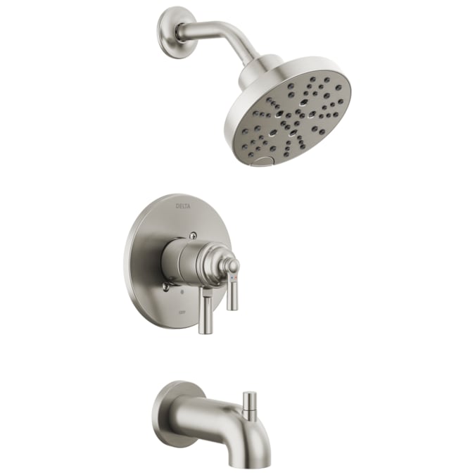 Delta Saylor Stainless 2-handle Multi-function Round Bathtub and Shower Faucet