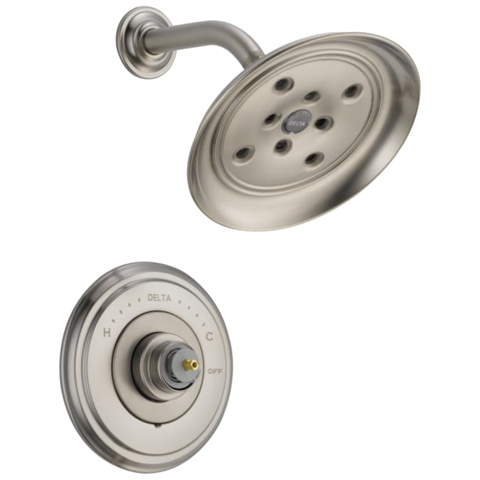 Delta Cassidy Stainless Single Function Round Shower Faucet Valve Included