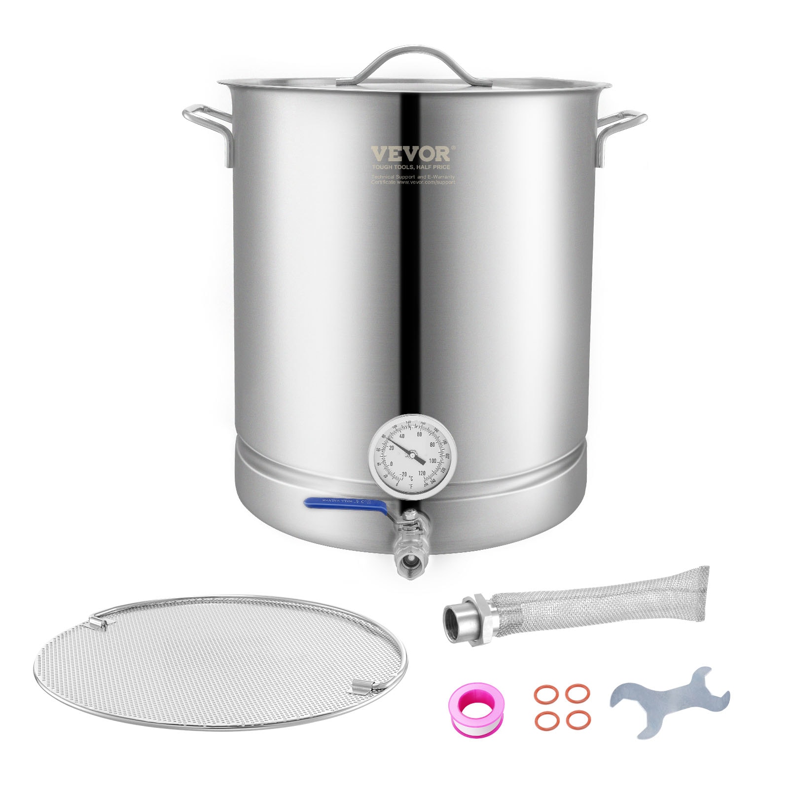16 Gallons Home Brew Kettle Set Stainless Steel Plug-in Beer brewing system