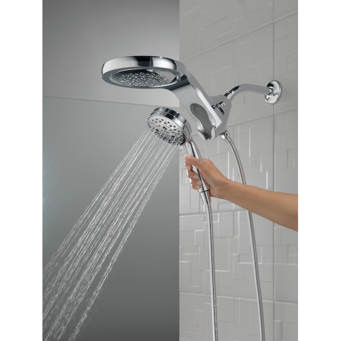 Delta HydroRain H2Okinetic Lumicoat Chrome 7.875-in Round Dual/Combo Rain Shower Head 1.75-GPM (6.6-LPM) - Image 11