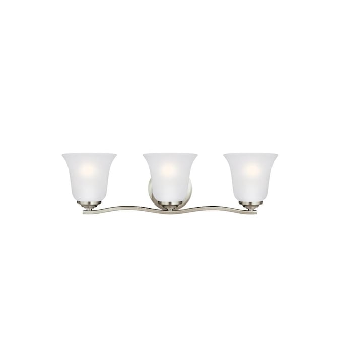 Generation Lighting 23.25-in 3-Light Brushed Nickel Traditional Vanity Light