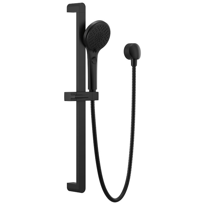 Peerless Xander Matte Black 4.375-in Round Handheld Shower Head 1.5-GPM (5.7-LPM)