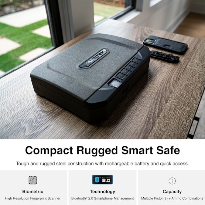 Vaultek VS20i Compact Bluetooth Enabled 2-Gun Biometric Gun Safe - Image 2