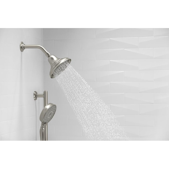 ER Bancroft Vibrant Brushed Nickel 6-in Round Fixed Shower Head 1.75-GPM (6.6-LPM) - Image 3