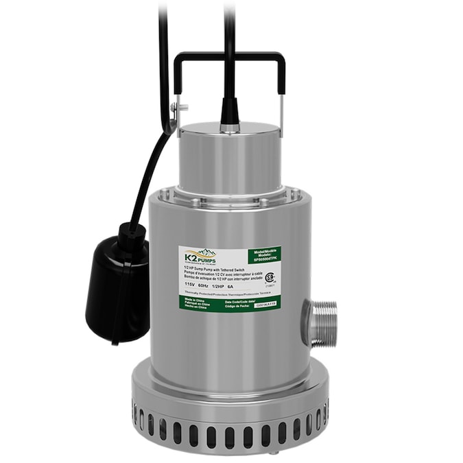 K2 Pumps 1/2-HP 115-Volt 60-GPM Stainless Steel Submersible Sump Pump - Image 4