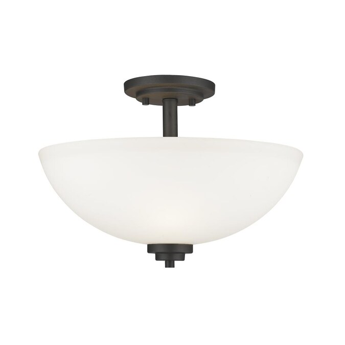 Z-Lite Ashton 1-Light Matte Bronze Semi Flush Mount Light