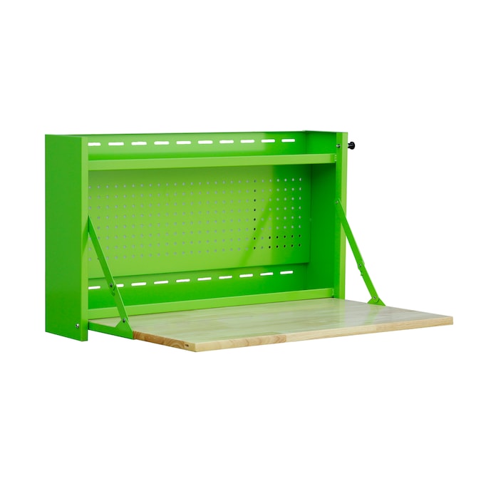 Viper Tool Storage 32-in L Lime Green Butcher Block Adjustable Height Work Bench