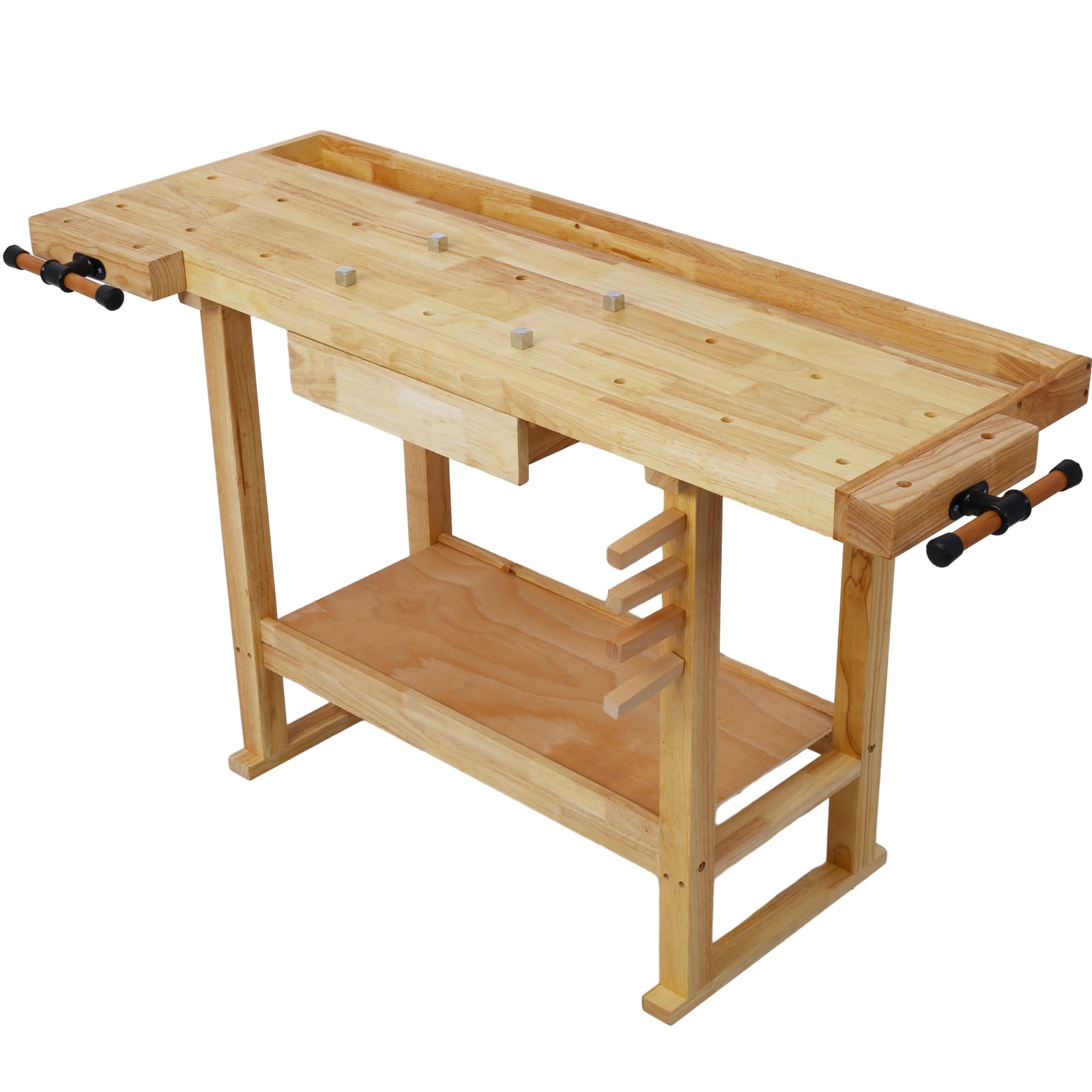 N/O 55-in L x 33.5-in H Natural Wood Work Bench