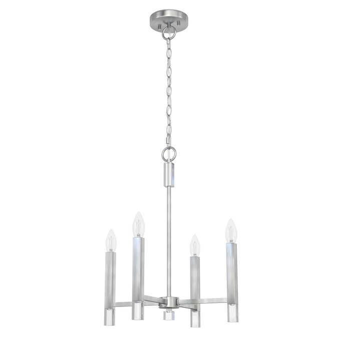 Hunter Sunjai 4-Light Brushed Nickel Modern/Contemporary Linear LED Medium Hanging Kitchen Island Light