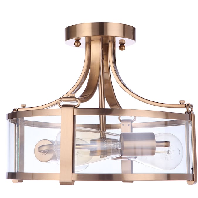 Craftmade Elliot 3-Light 13-in Satin Brass Semi mount light