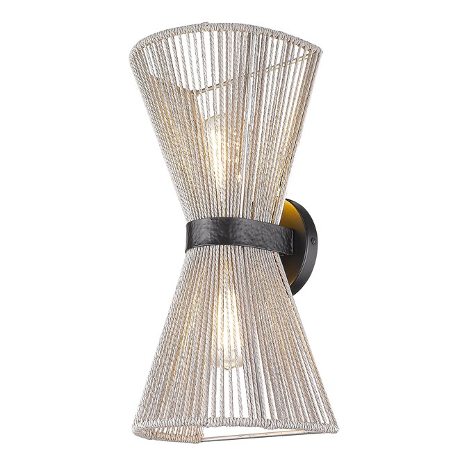 Golden Lighting Avon 8.125-in W 1-Light Matte Black Modern/Contemporary Incandescent Wall Sconce