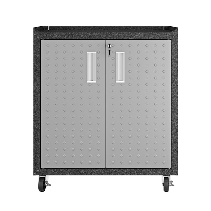 Manhattan Comfort Fortress 30.3-in W x 31.5-in H x 18.2-in D Freestanding Steel Garage Cabinet in Gray - Image 9