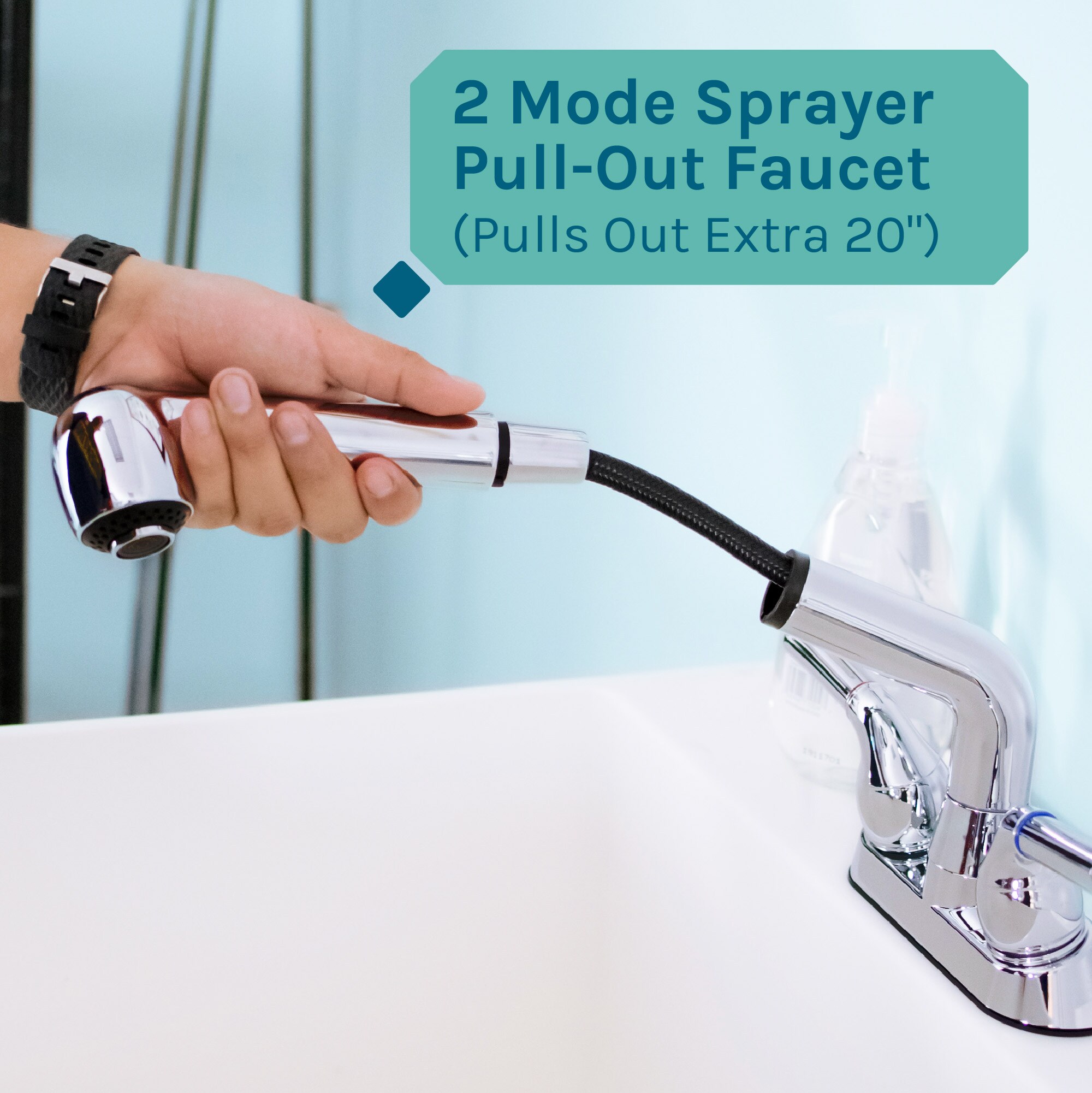 23.5-in x 22.875-in 1 -Basin White Freestanding Utility tub with Drain with Faucet - Image 4