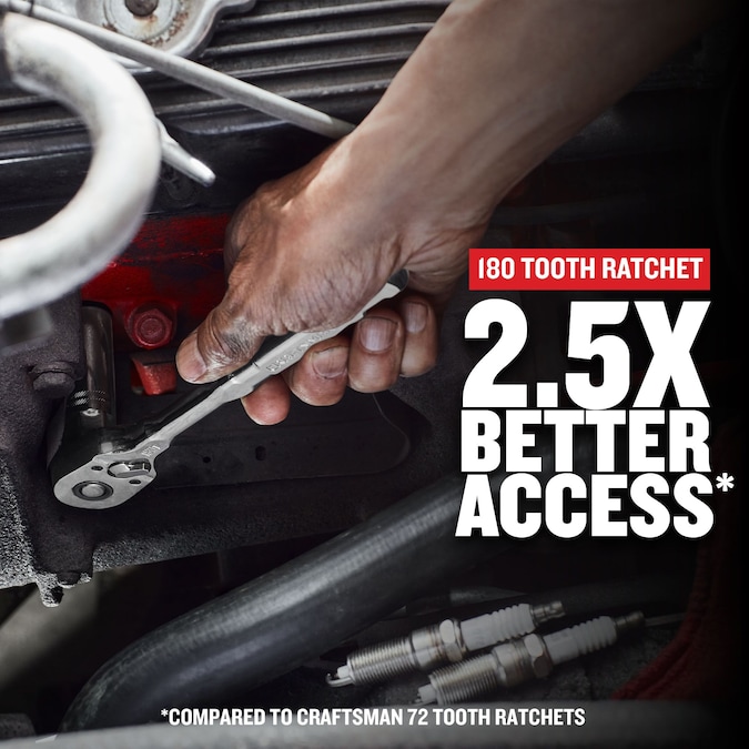 CRAFTSMAN OVERDRIVE 99-Piece Standard (SAE) and Metric Gunmetal Chrome Mechanics Tool Set with Hard Case - Image 4