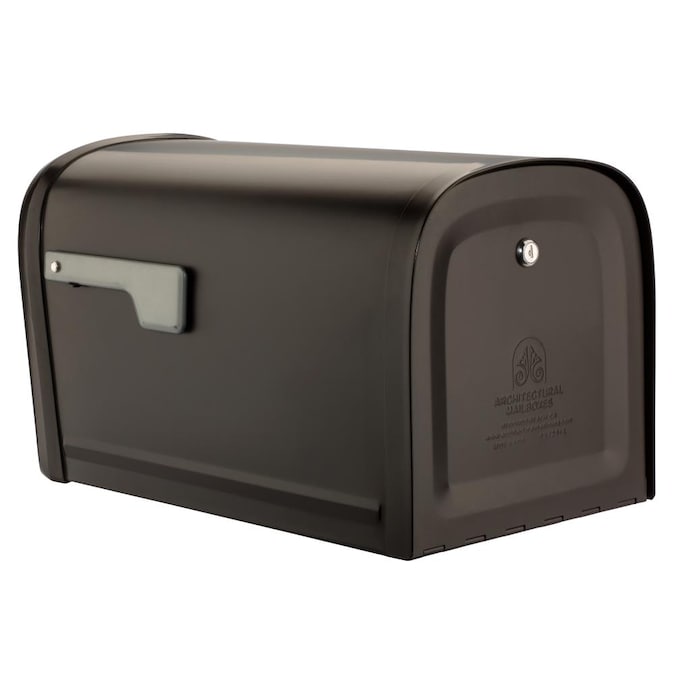 Architectural Mailboxes Post Mount Bronze Metal Large Lockable Mailbox - Image 4