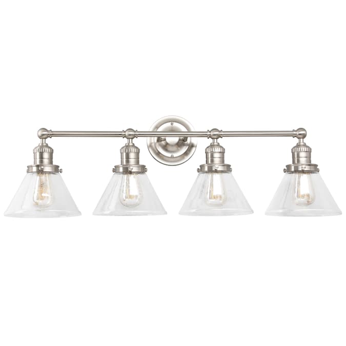 Design House Augustin 8.25-in 4-Light Satin Nickel LED Transitional Vanity Light