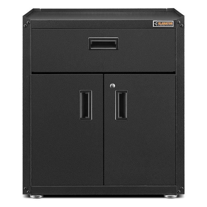Gladiator 28-in W x 31-in H x 18-in D Freestanding Steel Garage Cabinet in Black