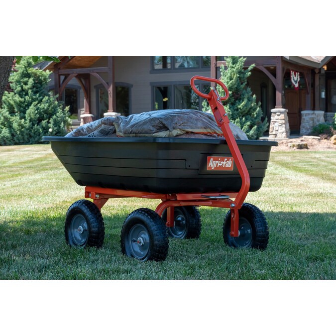 Agri-Fab Push / Tow Carts 10-cu ft Poly Yard Cart - Image 8