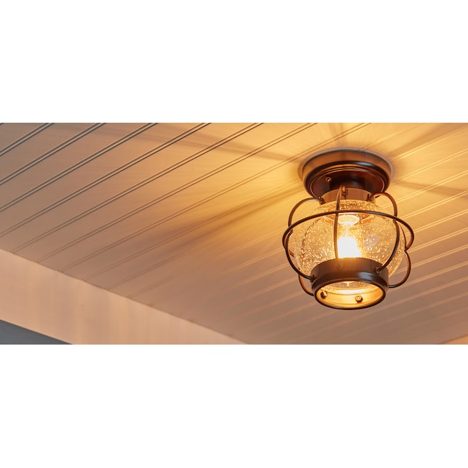 Maxim Lighting Outdoor Flush Mount 1-Light 8-in Oil-Rubbed Bronze Indoor/Outdoor Flush Mount Light - Image 6