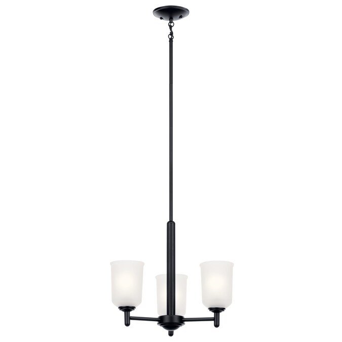 Kichler Shailene 3-Light Black Transitional Led, Dry rated Chandelier