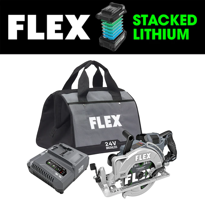 FLEX 24-volt 7-1/4-in Cordless Circular Saw Kit (1-Battery & Charger Included)