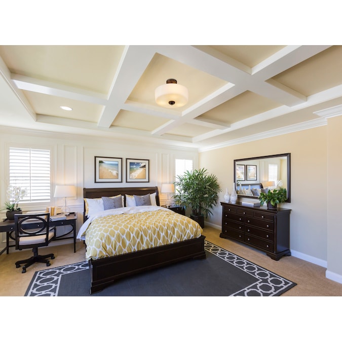 Z-Lite Arlington 3-Light 14.75-in Matte Black Semi Flush Mount Light - Image 6