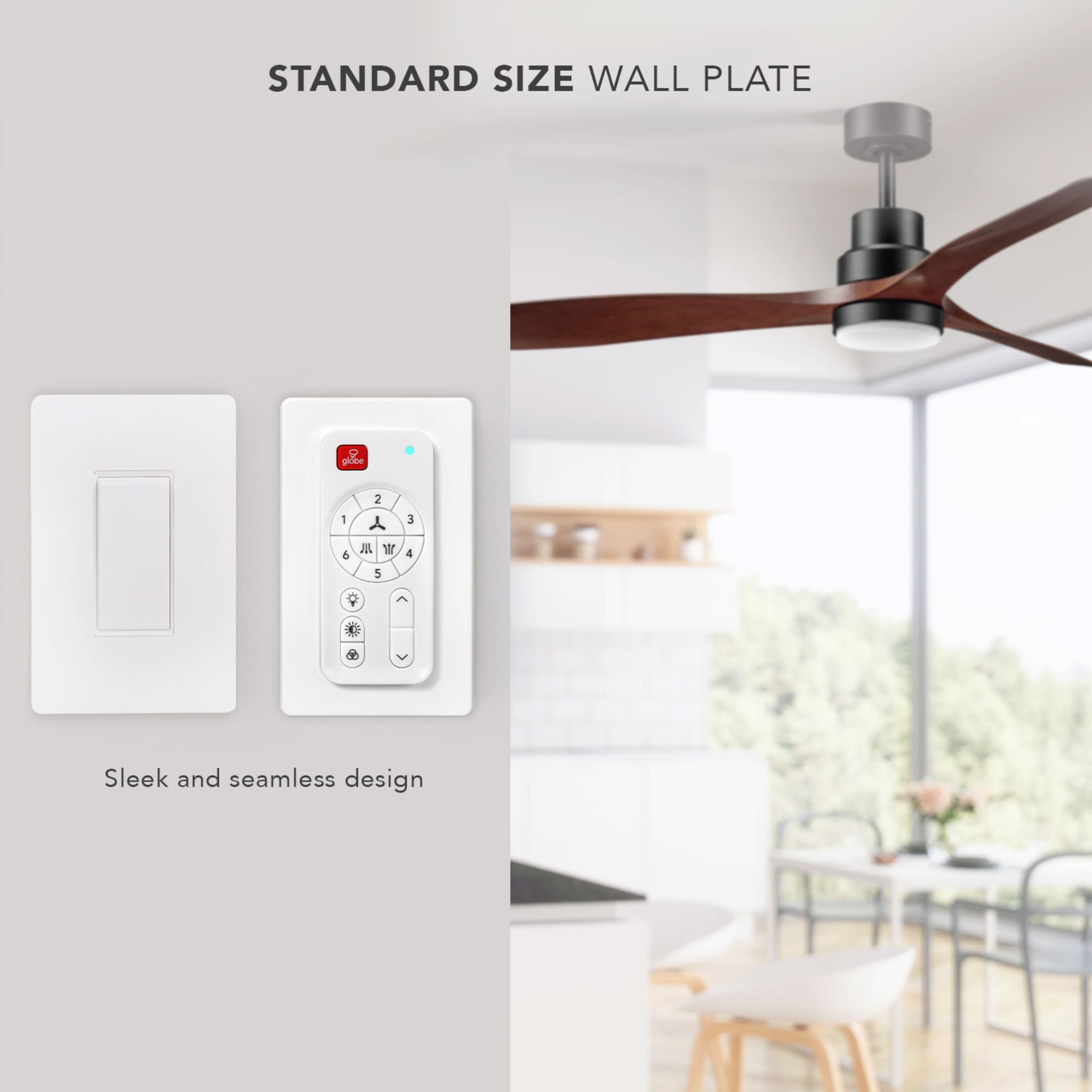 Nashville 52-in Color-Changing Smart Matte Black with Faux Wood Blades Ceiling Fan With Light - Remote Included ( 3 -Blade ) - Image 11