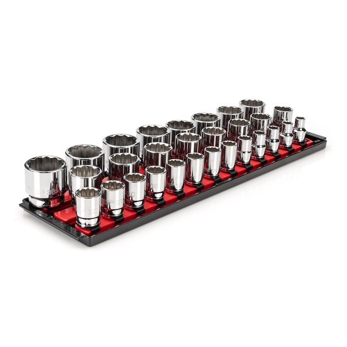TEKTON 1/2-in Drive Metric Shallow Socket Set (29-Pieces)