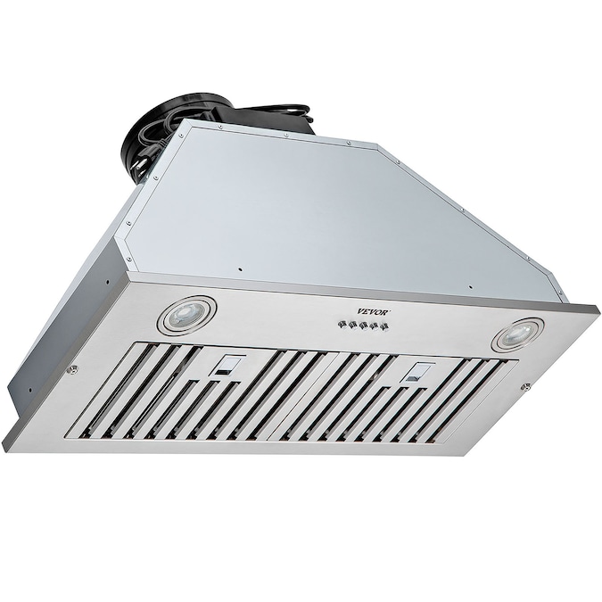 VEVOR Insert Range Hood 3-Speed 30-in 800-CFM Ducted 201 Stainless Steel Under Cabinet Range Hoods Undercabinet Mount with Charcoal Filter