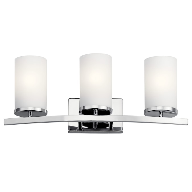 Kichler Crosby 23-in 3-Light Chrome Modern/Contemporary Vanity Light