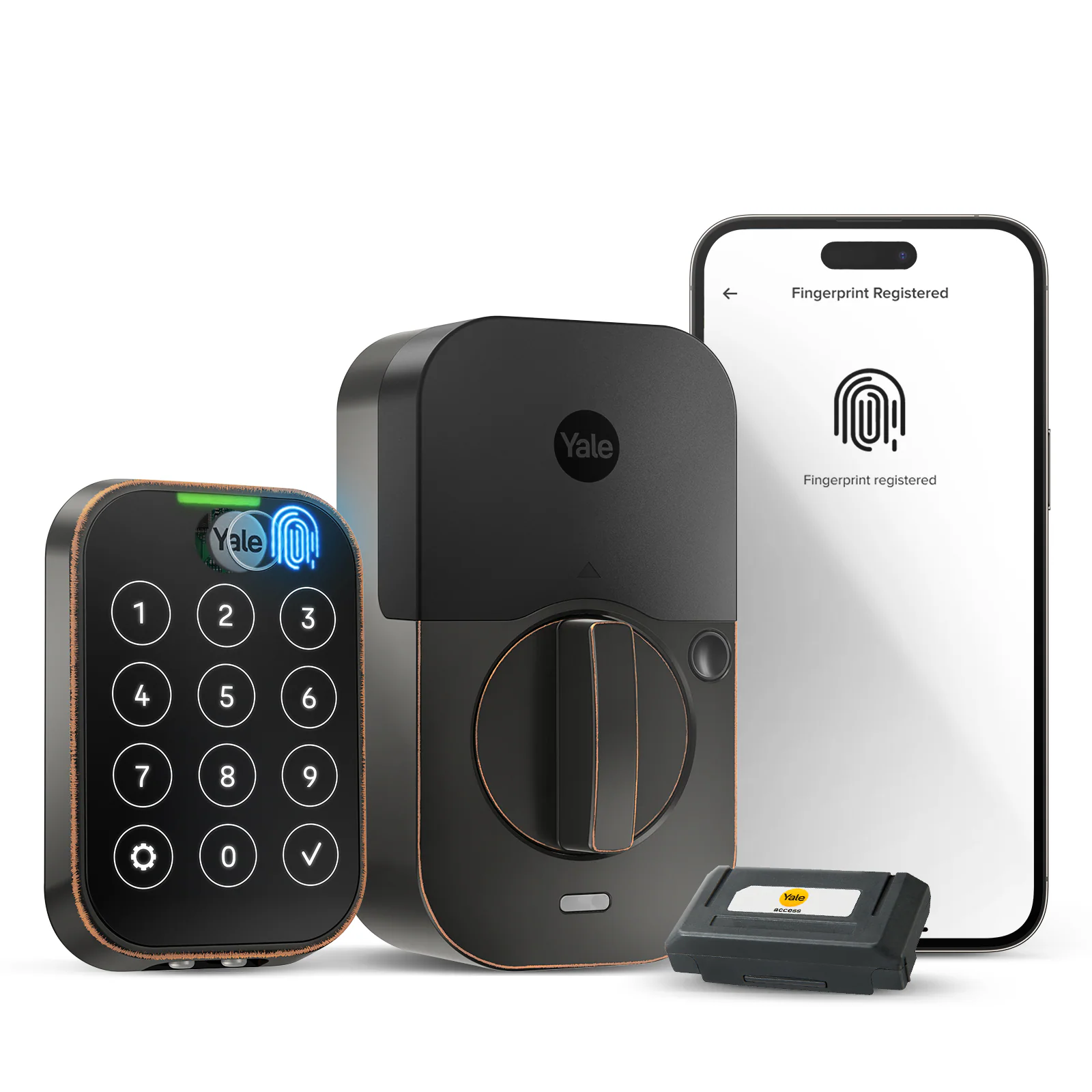 Bio Assure Lock 2 Oil Rubbed Bronze Smart Lock Electronic Deadbolt with Wifi Bluetooth Fingerprint Touchscreen Keypad