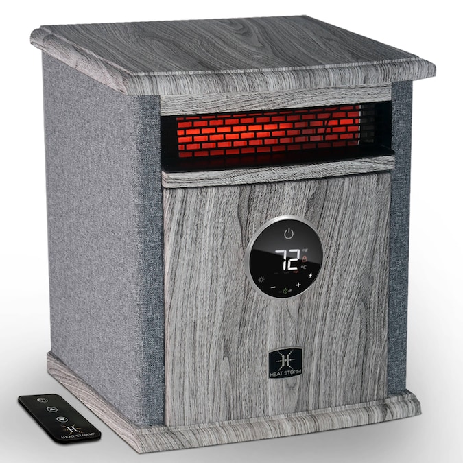 Heat Storm Up to 1500-Watt Infrared Cabinet Indoor Electric Space Heater with Thermostat and Remote Included